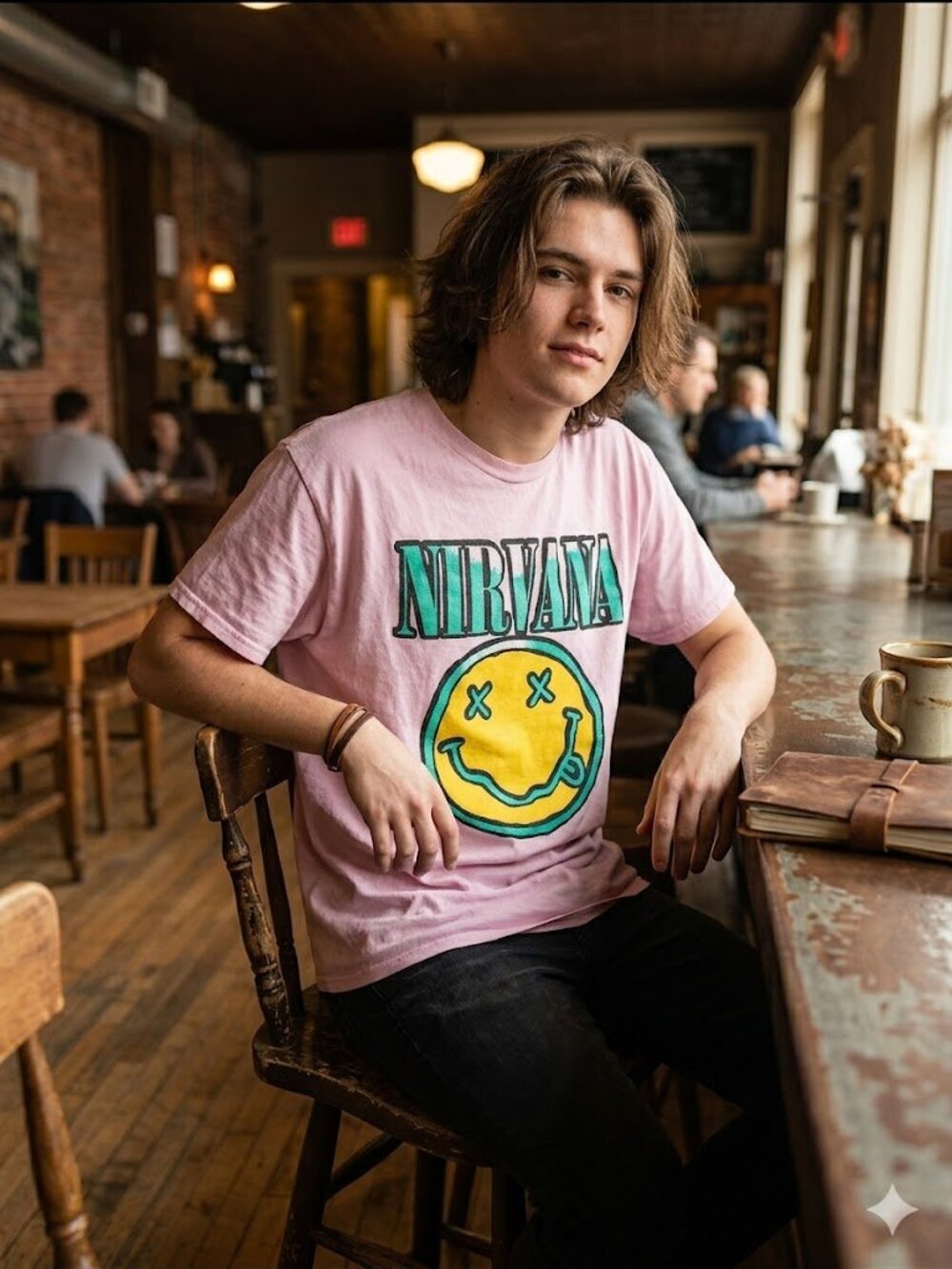 Vintage Nirvana T Shirt - L - 100% Cotton